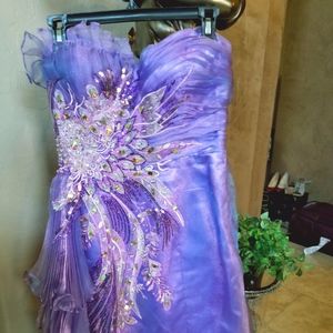 Couture Sequin and chiffon sequin dress